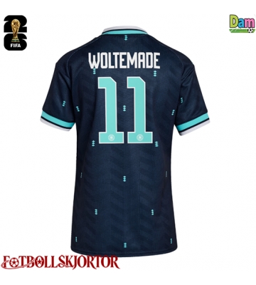 Tyskland Nick Woltemade #11 Bortatröja Dam VM 2026 Kortärmad